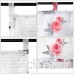 Bailey Jo 1Pièce Store Romain Transparent Motif Fleurs Vivants Lettres Rideau Voilage Anneaux Crochets LxH/60x140cm  Rose-Pattes - B07FXWVYWF